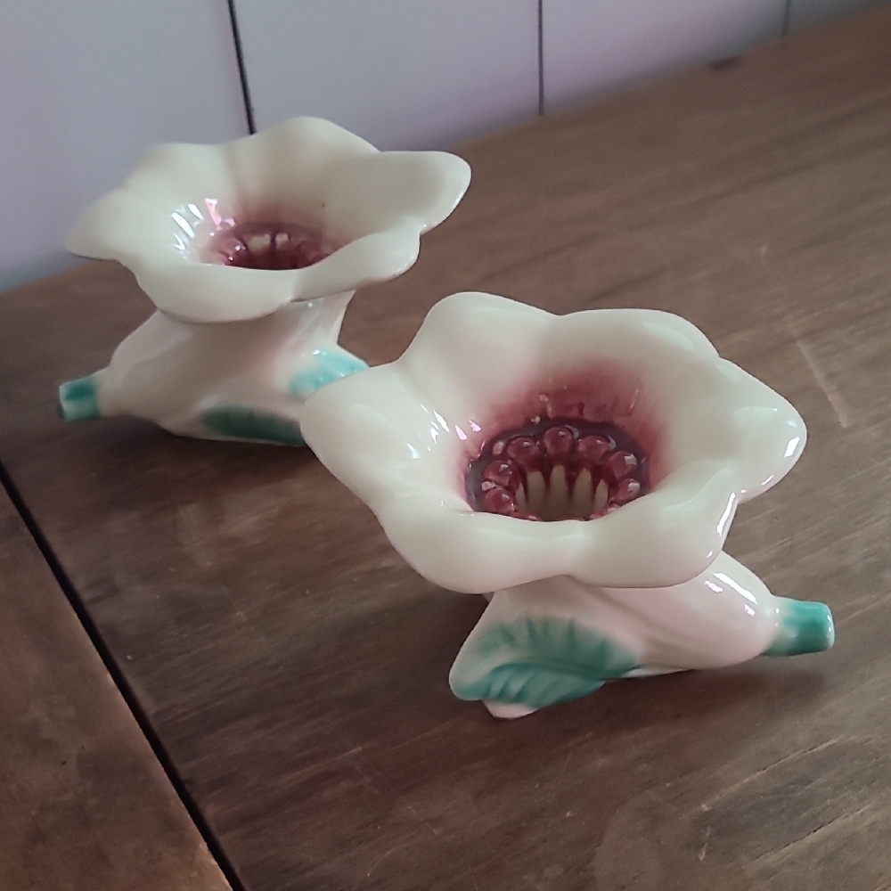 Floral Ceramic Candle Holders
